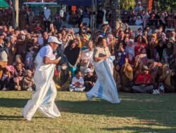 Bupati Wajo Ikut Meriahkan Perlombaan Permainan Rakyat HUT RI ke-80 di Lapangan Merdeka Sengkang